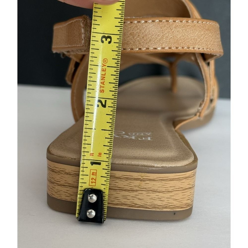 NIB Frye & Co CASSIA Tan Strappy Sandals Women's 8.5M Adjustable 1" Heel - Picture 15 of 16